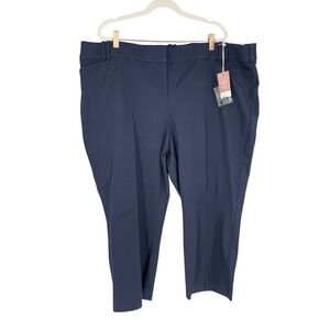 Lane Bryant Pants Plus 24 Navy Skinny Crop 23.5" Inseam Allie Cotton Stretch